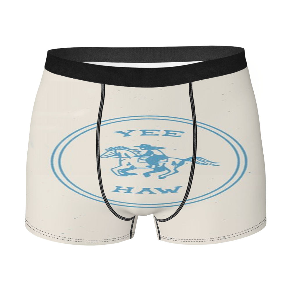 Yee Haw In Blue Men's Boxer Briefs