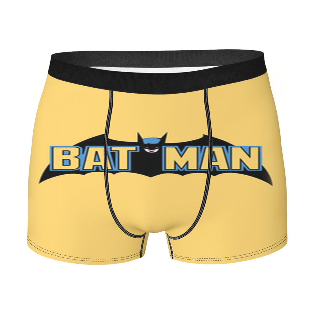 Yellow Bat Superhero Logo Men's Boxer Briefs