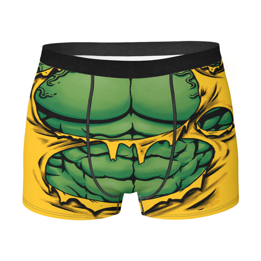 Yellow Green Giant Incredible Hulk Men's Boxer Briefs