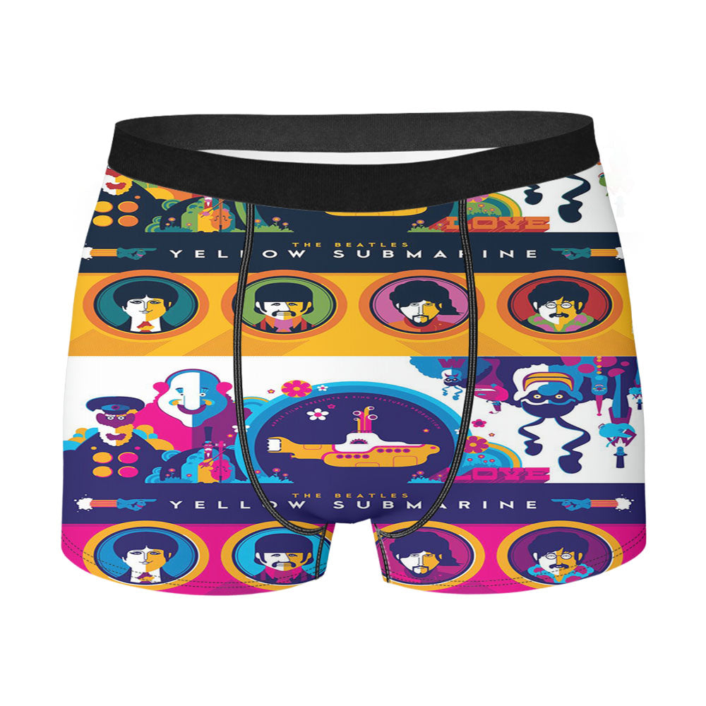 Yellow Submarine Color Men's Boxer Briefs