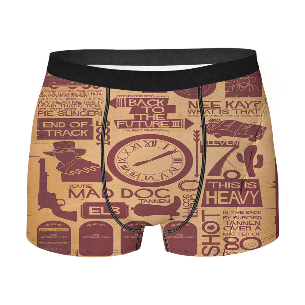 Back To The Future Items Men'S Boxer Briefs