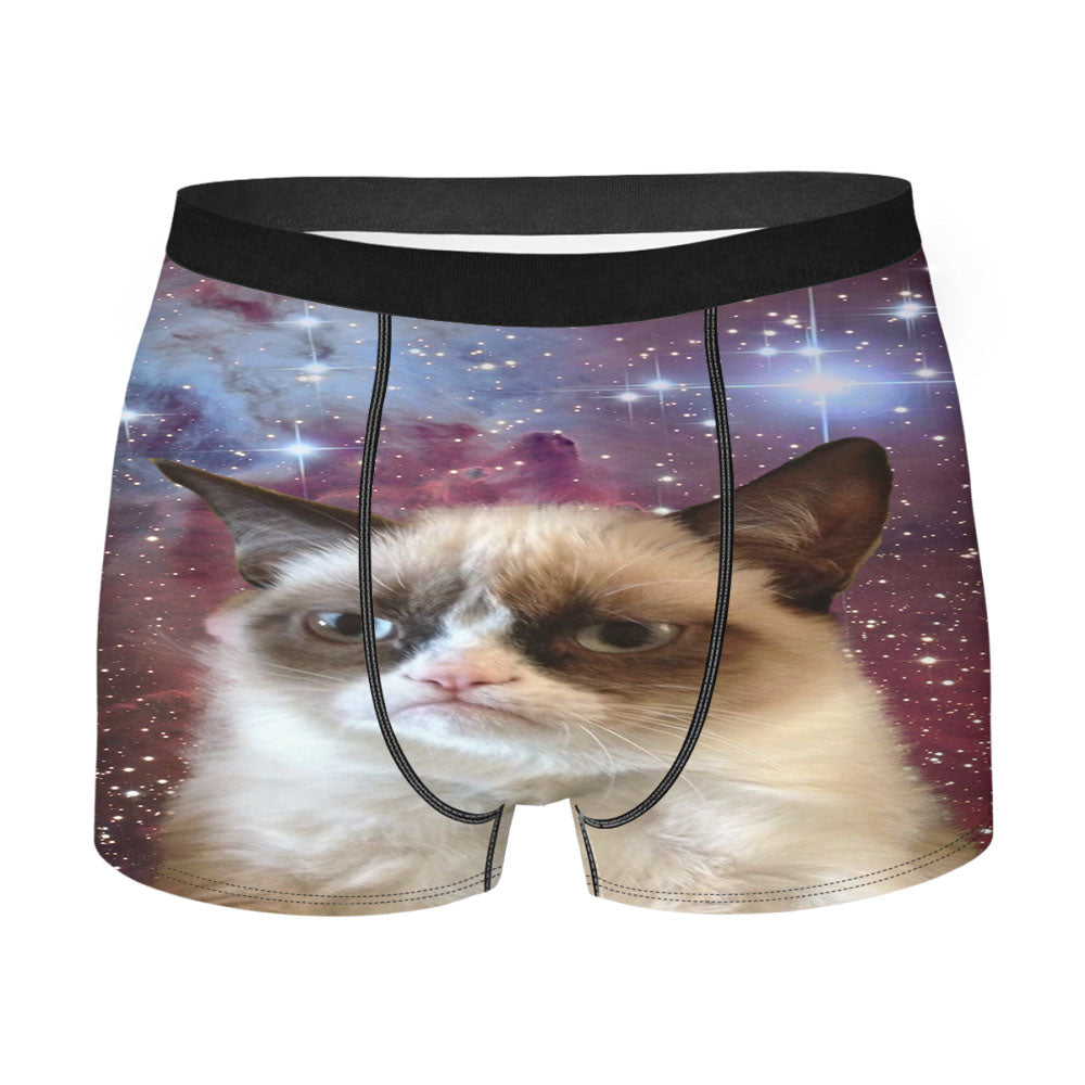 Galaxy Grumpy Cat Men'S Boxer Briefs