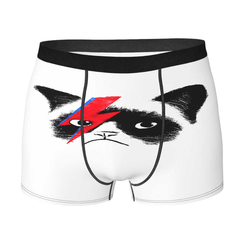Grumpy Cat As David Bowie Men'S Boxer Briefs
