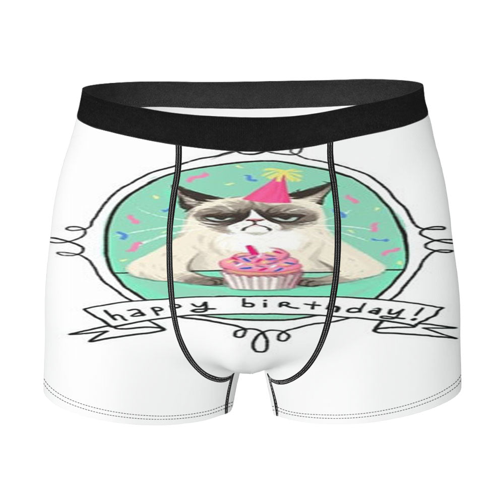 Grumpy Cat Happy Birthday Men'S Boxer Briefs