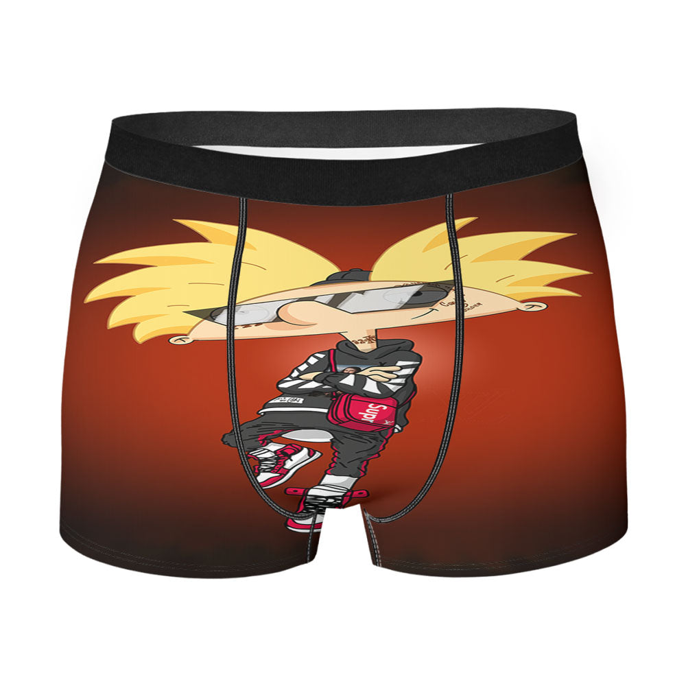 Hypebeast Hey Arnold Cartoon Men'S Boxer Briefs