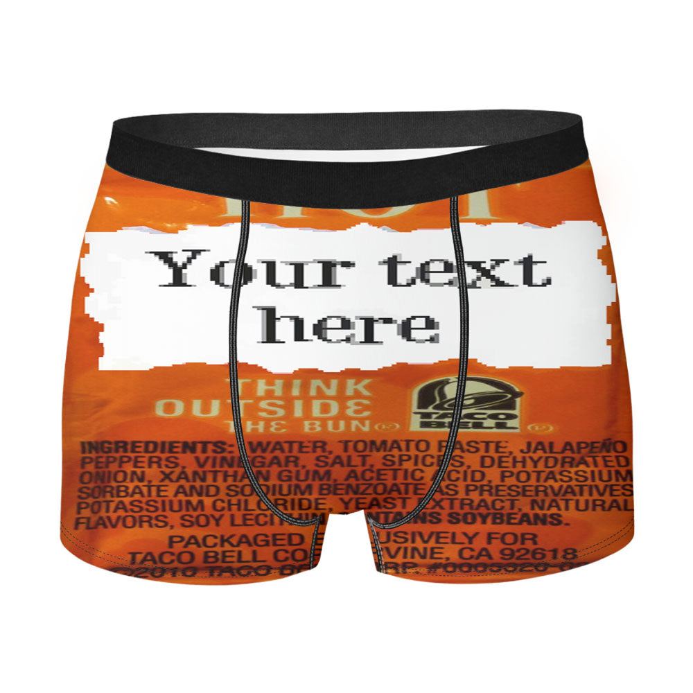 Taco Bell Your Text Here Men'S Boxer Briefs
