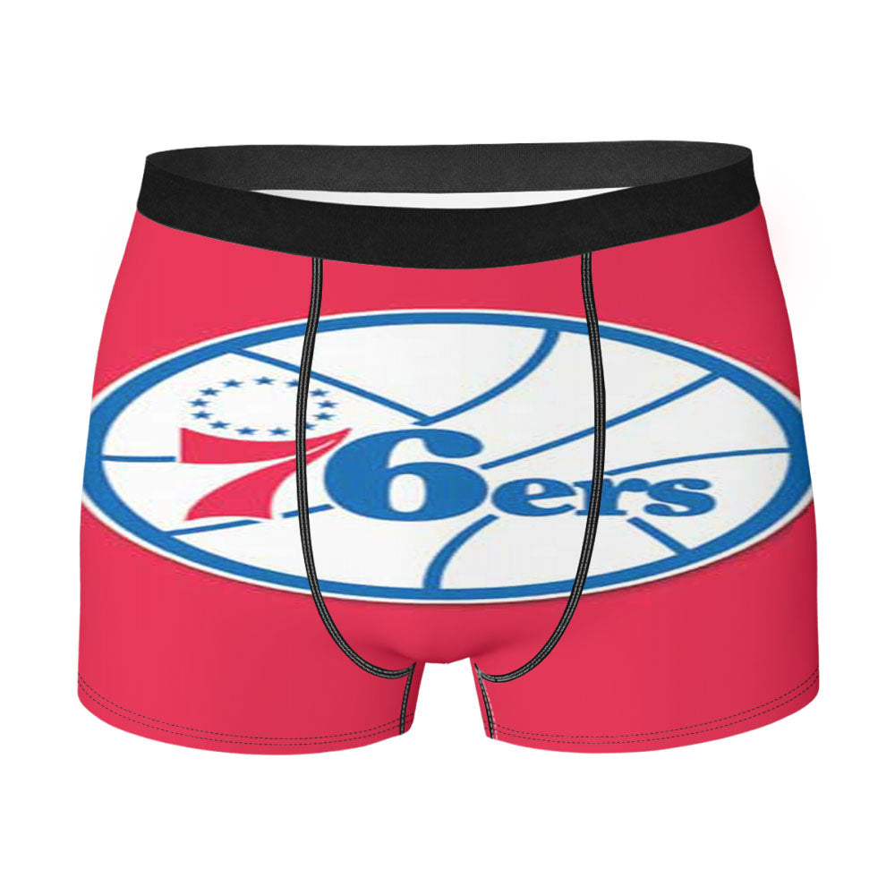 76Ers Logo On Red Men'S Boxer Briefs