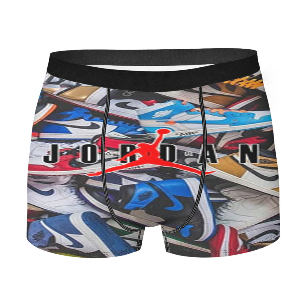 Air Jordan Shoes Pattern Logo Men'S Boxer Briefs
