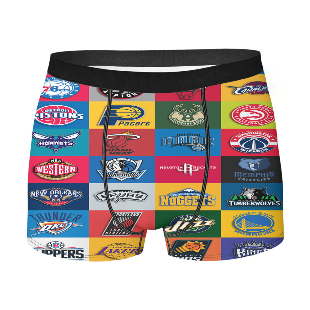 All Nba Team Logos Collage Men'S Boxer Briefs