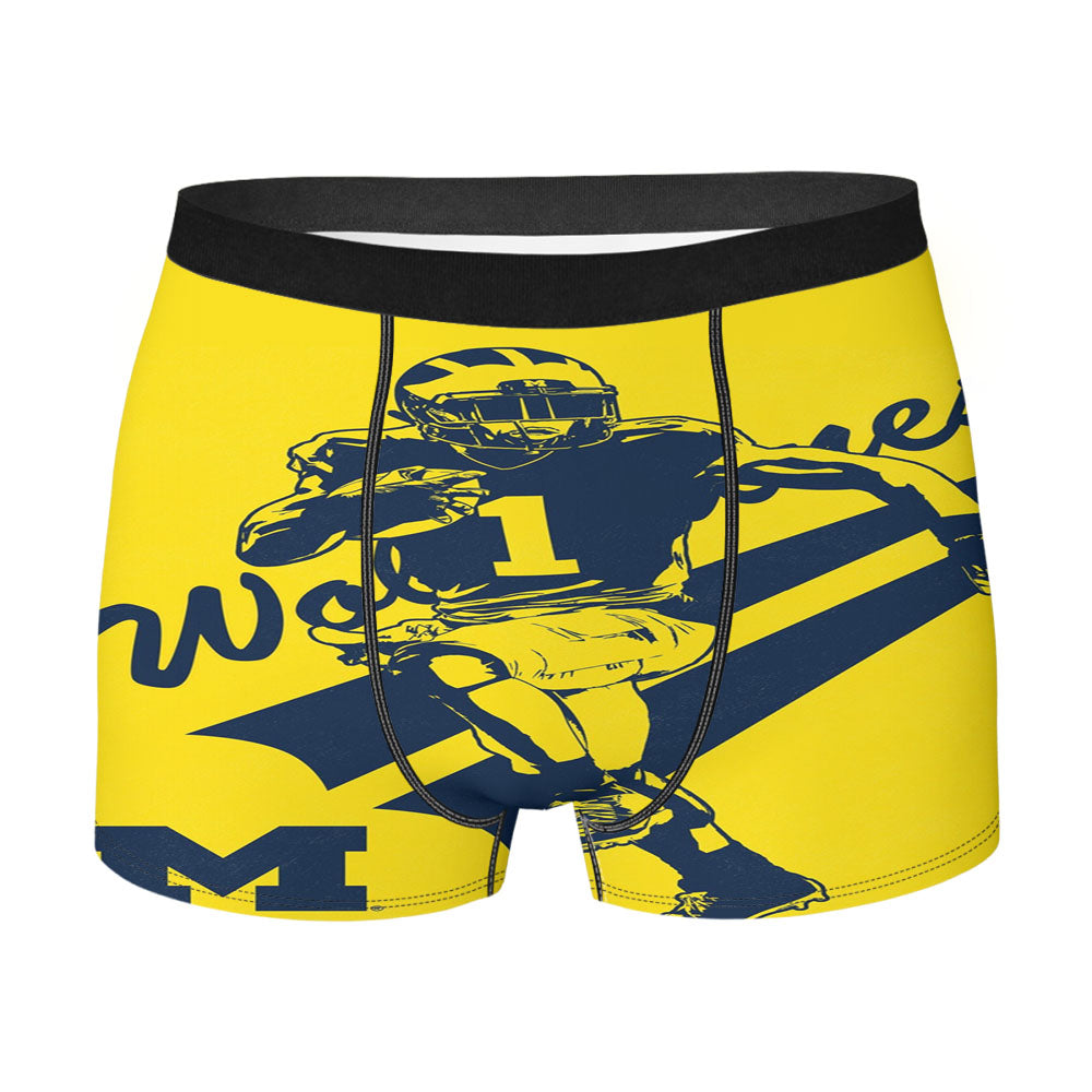 American Football Michigan Wolverines Club Men'S Boxer Briefs