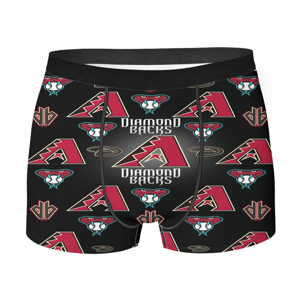 Arizona Diamondbacks Logo Pattern Black Men'S Boxer Briefs