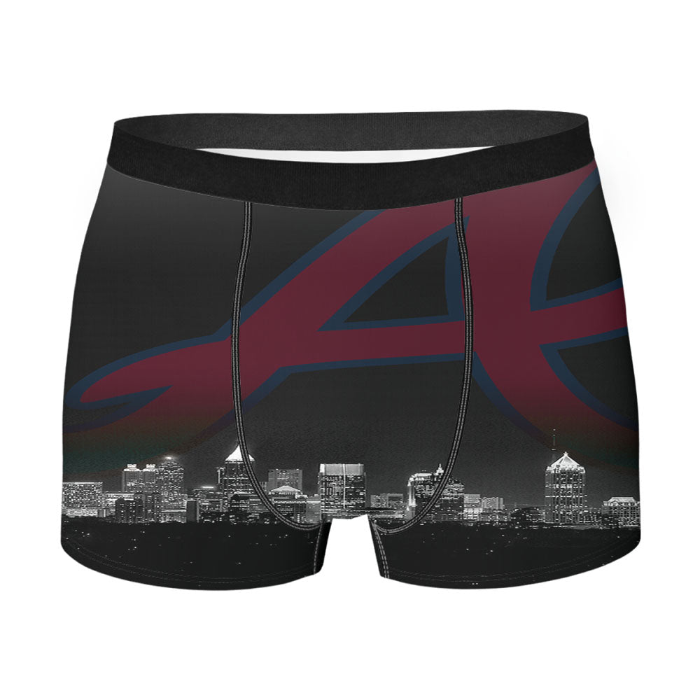 Atlanta Braves Night City Men'S Boxer Briefs