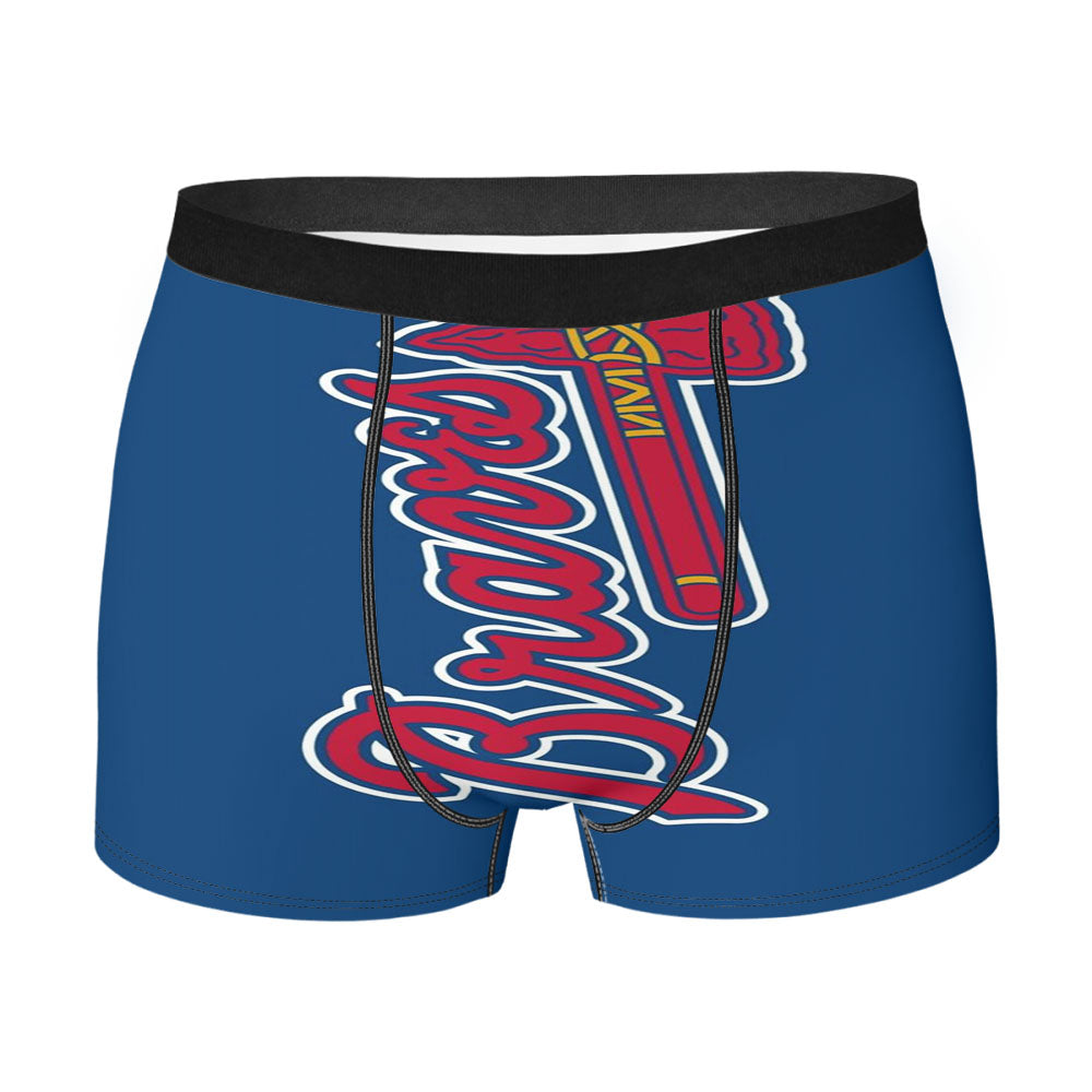 Atlanta Braves Red Blue Logo Men'S Boxer Briefs