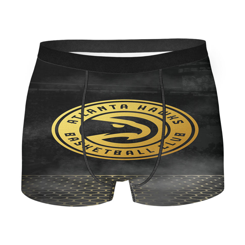 Atlanta Hawks Basketball Club Gold Logo Men'S Boxer Briefs