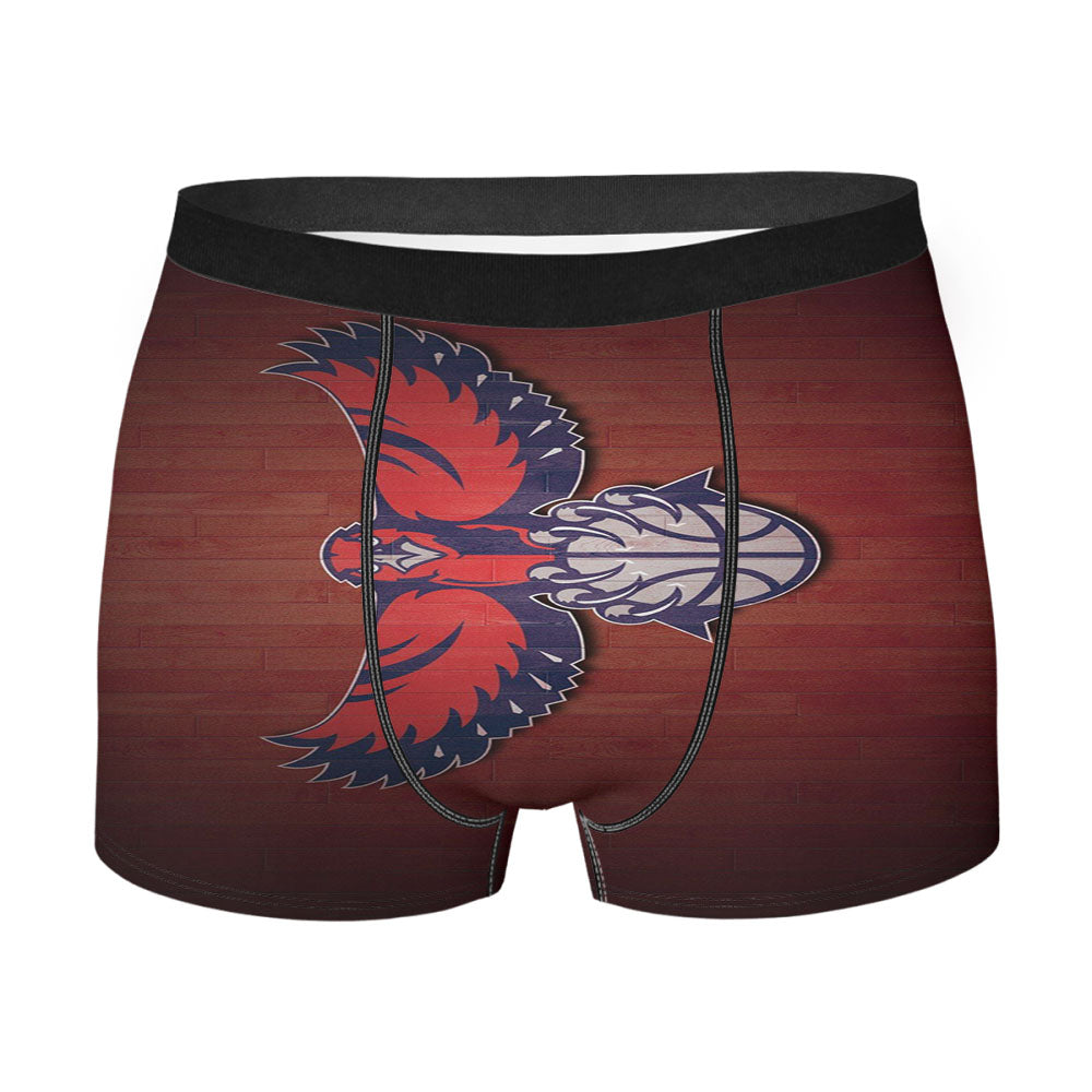 Atlanta Hawks Fly Red Wood Logo Men'S Boxer Briefs