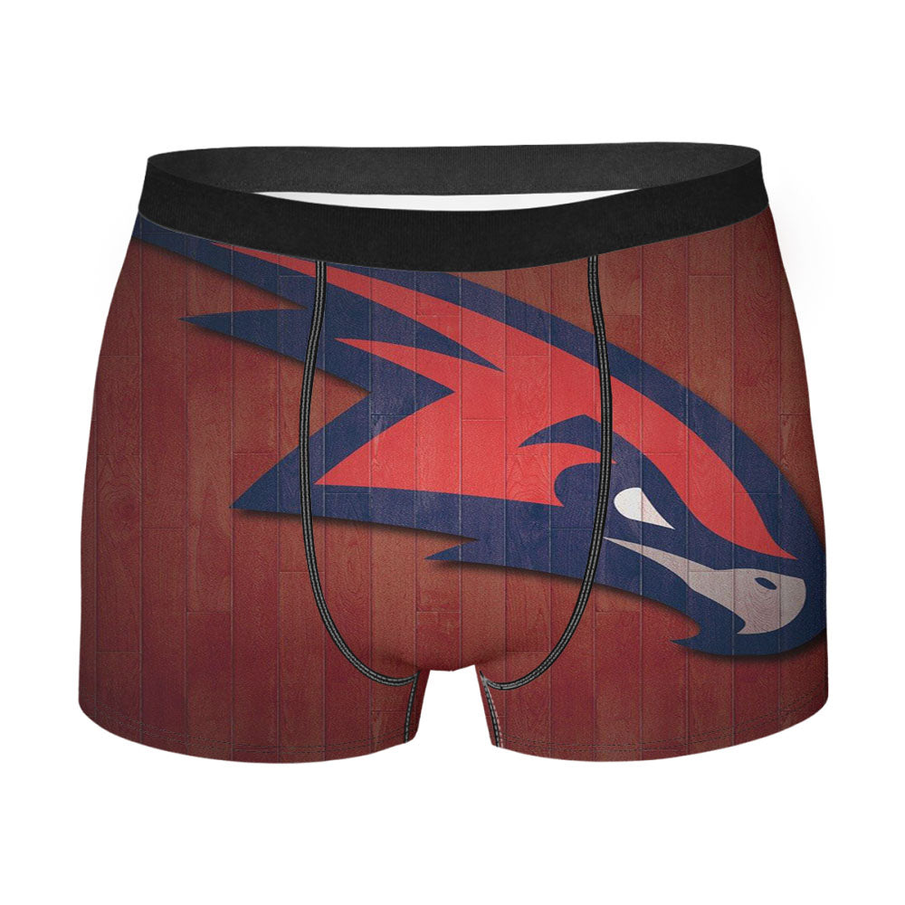 Atlanta Hawks Head Red Wood Logo Men'S Boxer Briefs