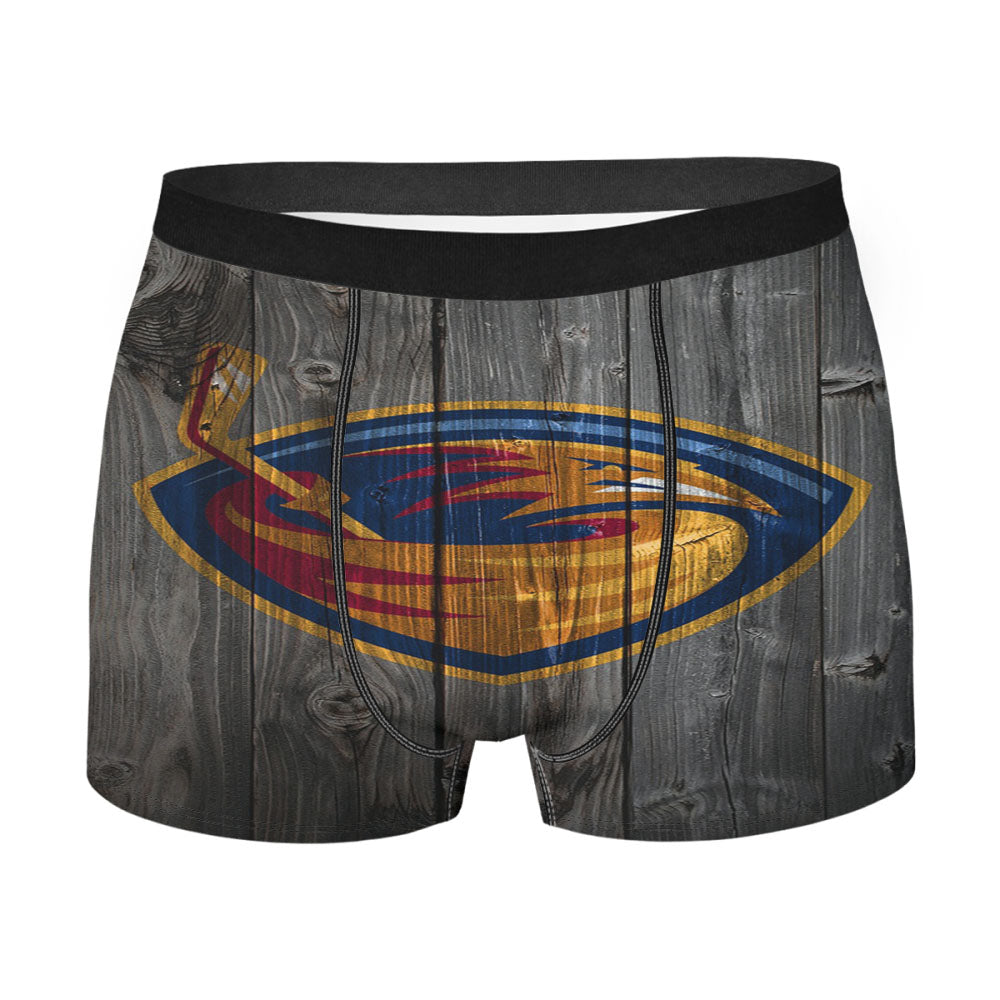 Atlanta Thrashers Nhl Wood Logo Wallpaper Men'S Boxer Briefs