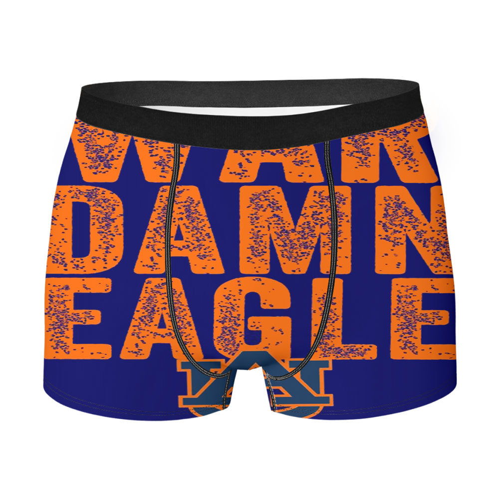 Auburn Tigers University War Damn Eagle Logo Men'S Boxer Briefs