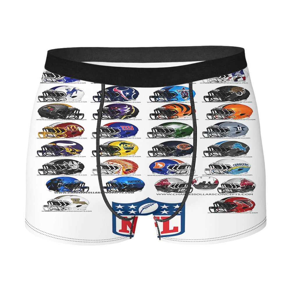Awesome Nfl Helmets Men'S Boxer Briefs