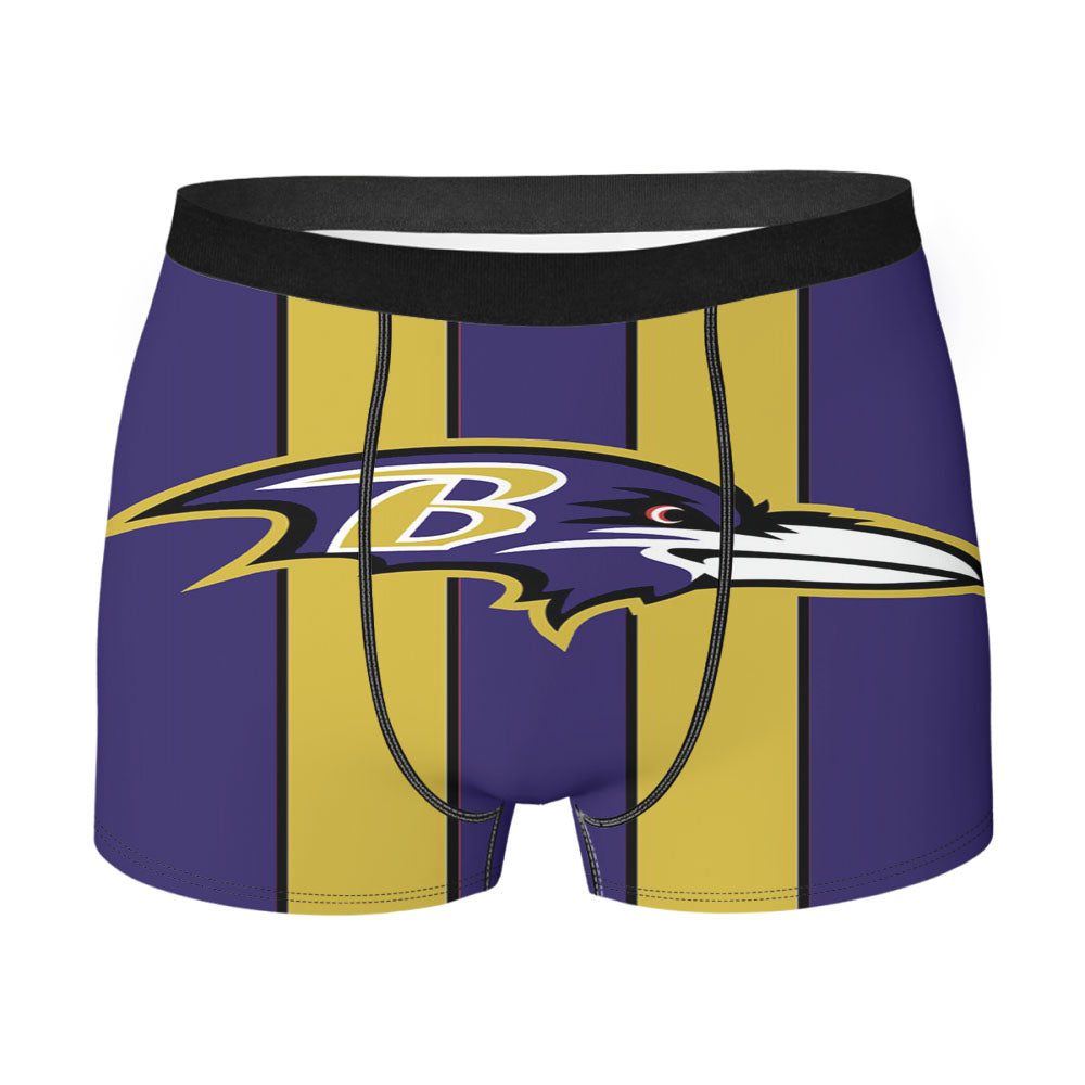 Baltimore Ravens Stripe Football Logo Men'S Boxer Briefs