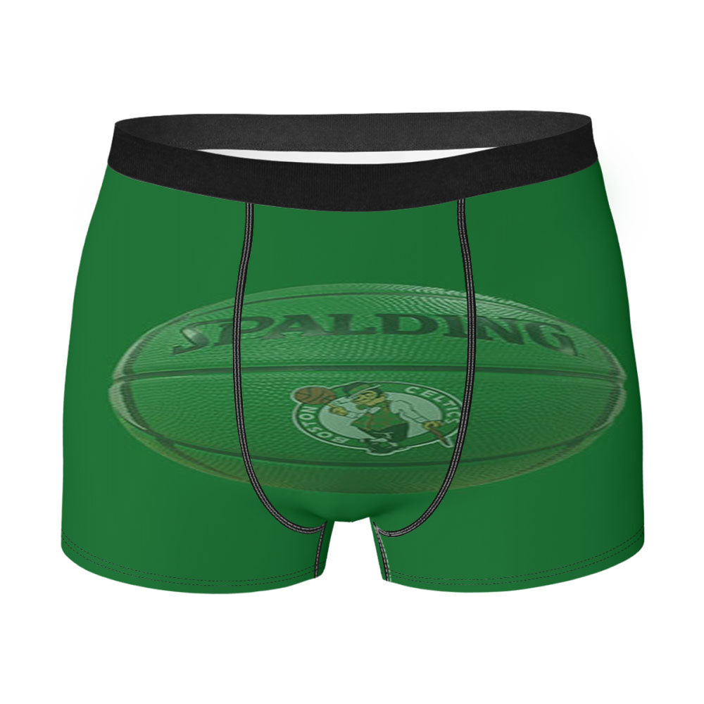 Basket Ball Green Spalding Men'S Boxer Briefs