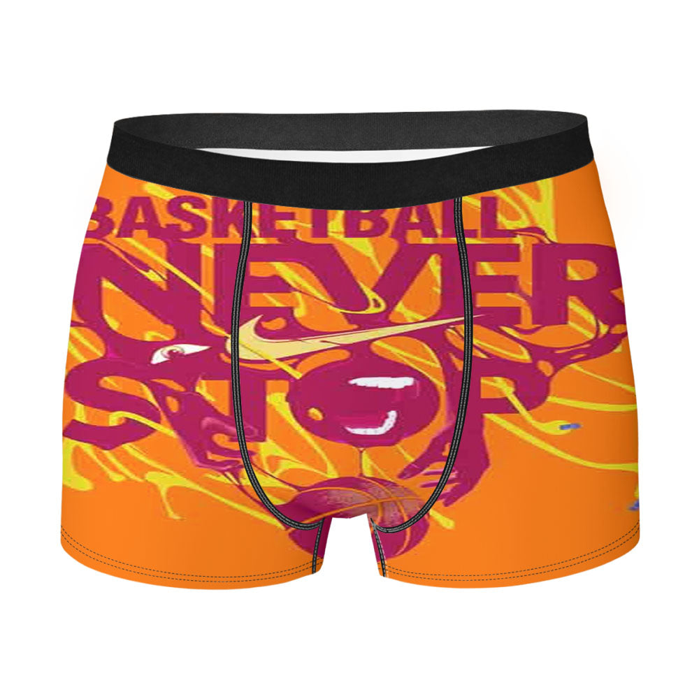 Basketball Never Stop Men'S Boxer Briefs
