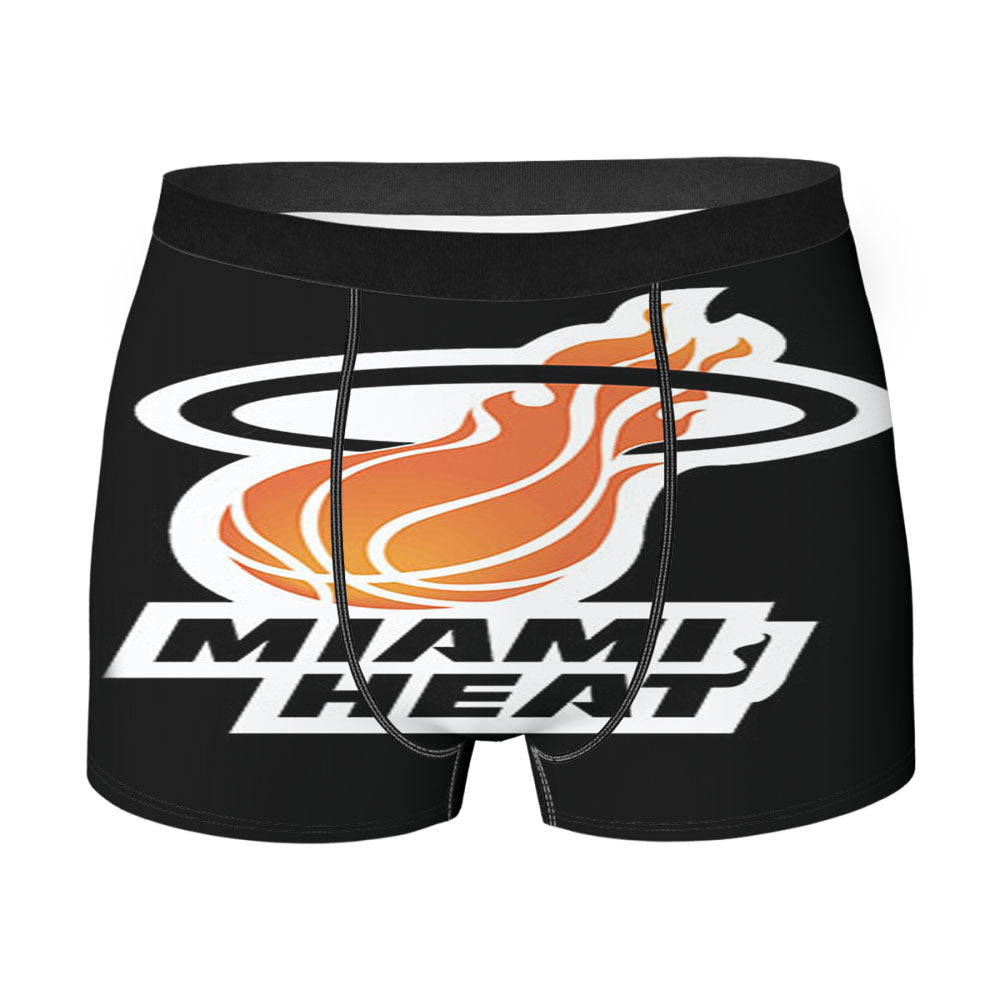 Black Design Miami Heat Men'S Boxer Briefs