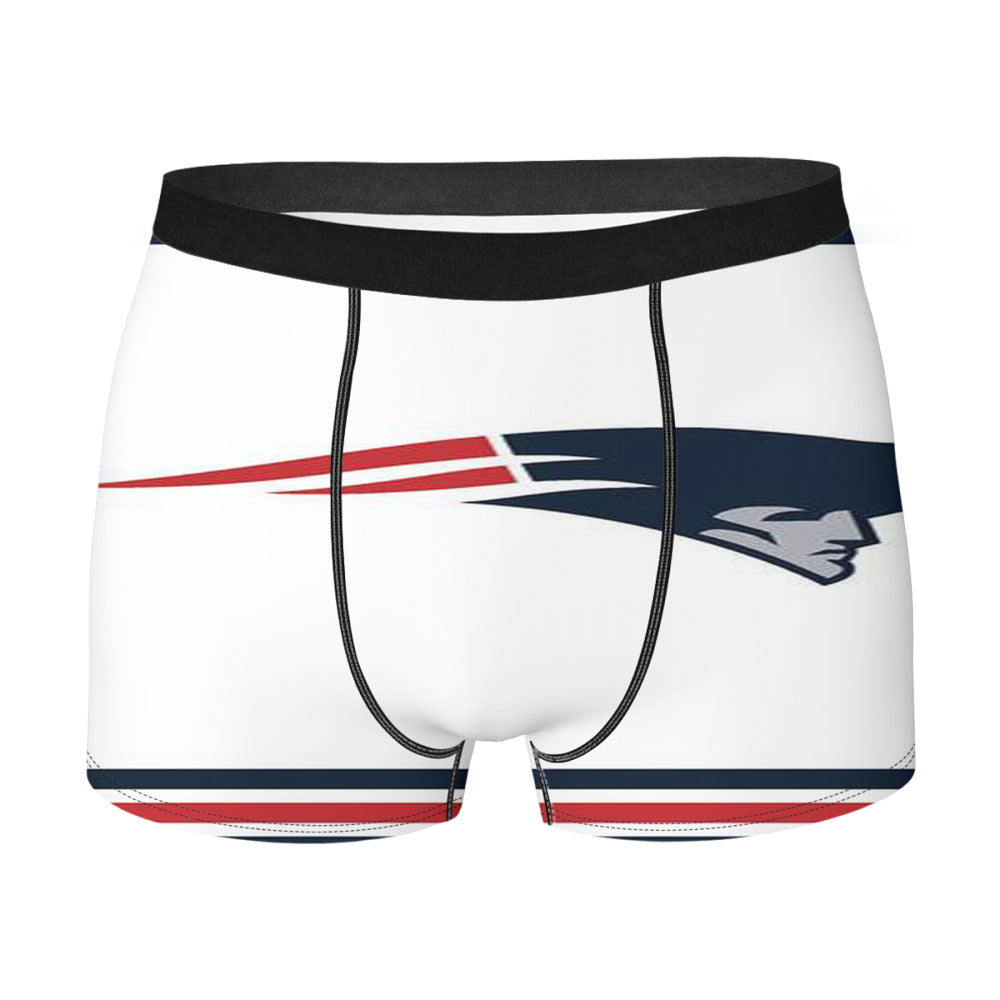 Blue And Red New England Patriots Logo Men'S Boxer Briefs