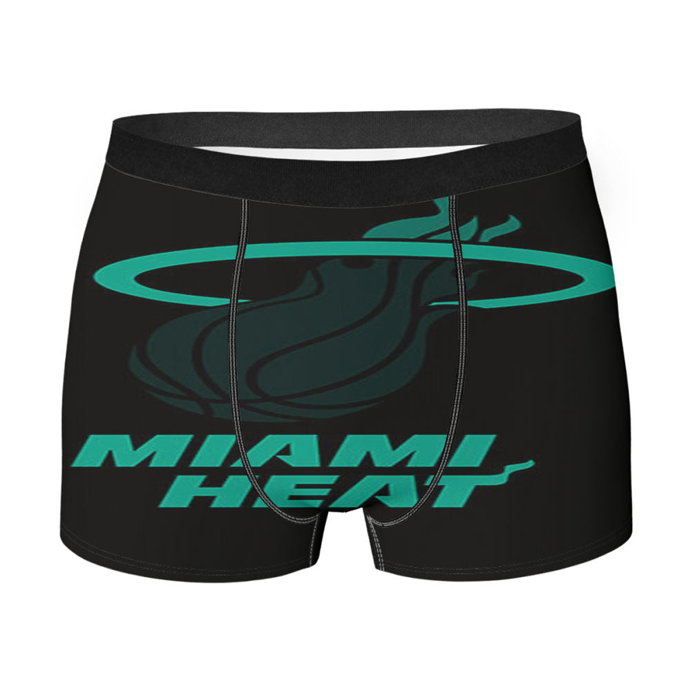 Blue Black Miami Heat Men'S Boxer Briefs