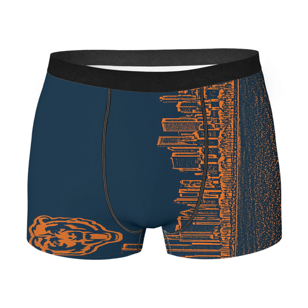 Blue Chicago Bear Men'S Boxer Briefs