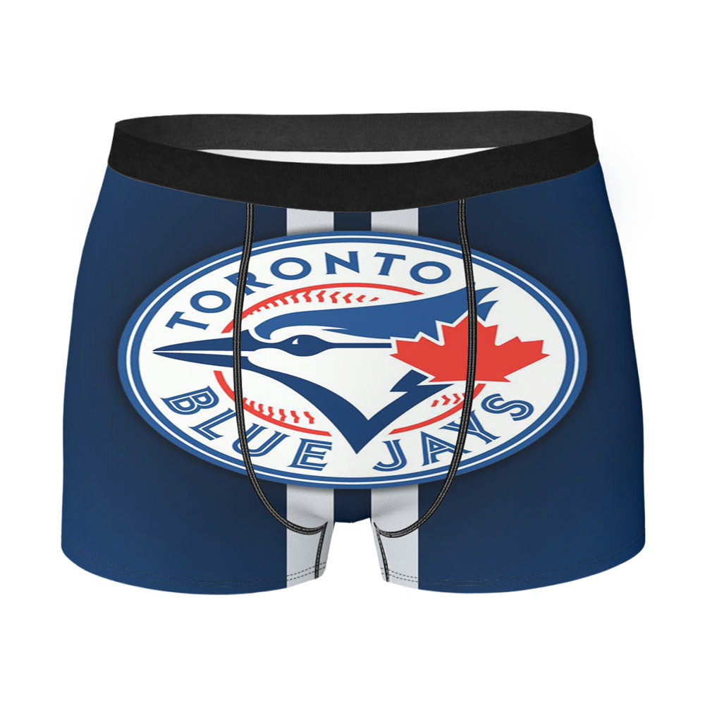 Blue Jays Logo And Stripes Men'S Boxer Briefs