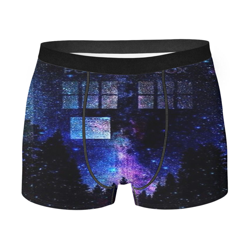Bluetardis Tenth Doctor Dr Who In Space Men'S Boxer Briefs