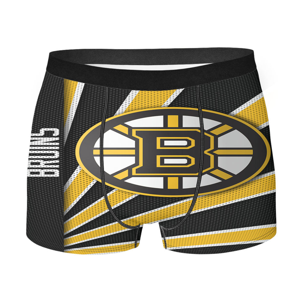 Boston Bruins Stripe Wallpaper Men'S Boxer Briefs