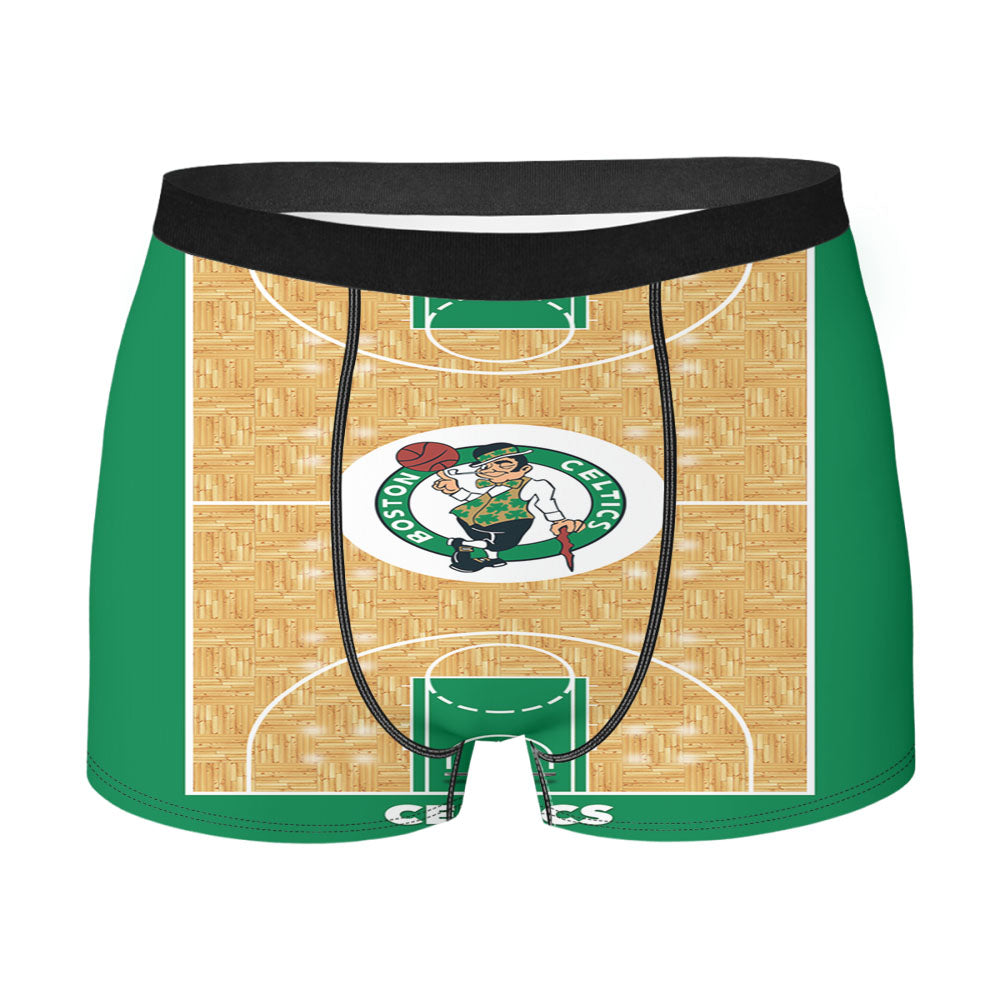 Boston Celtics Court Wallpaper Men'S Boxer Briefs