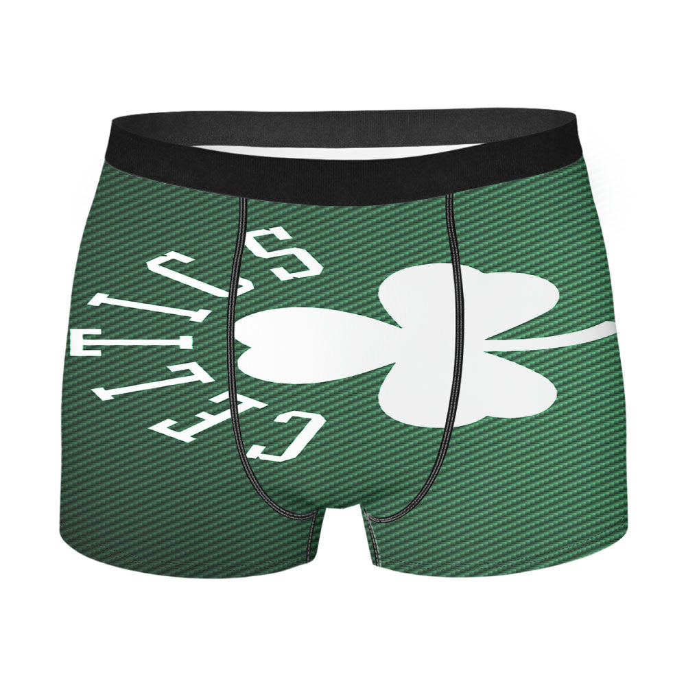 Boston Celtics Green Carbon Men'S Boxer Briefs