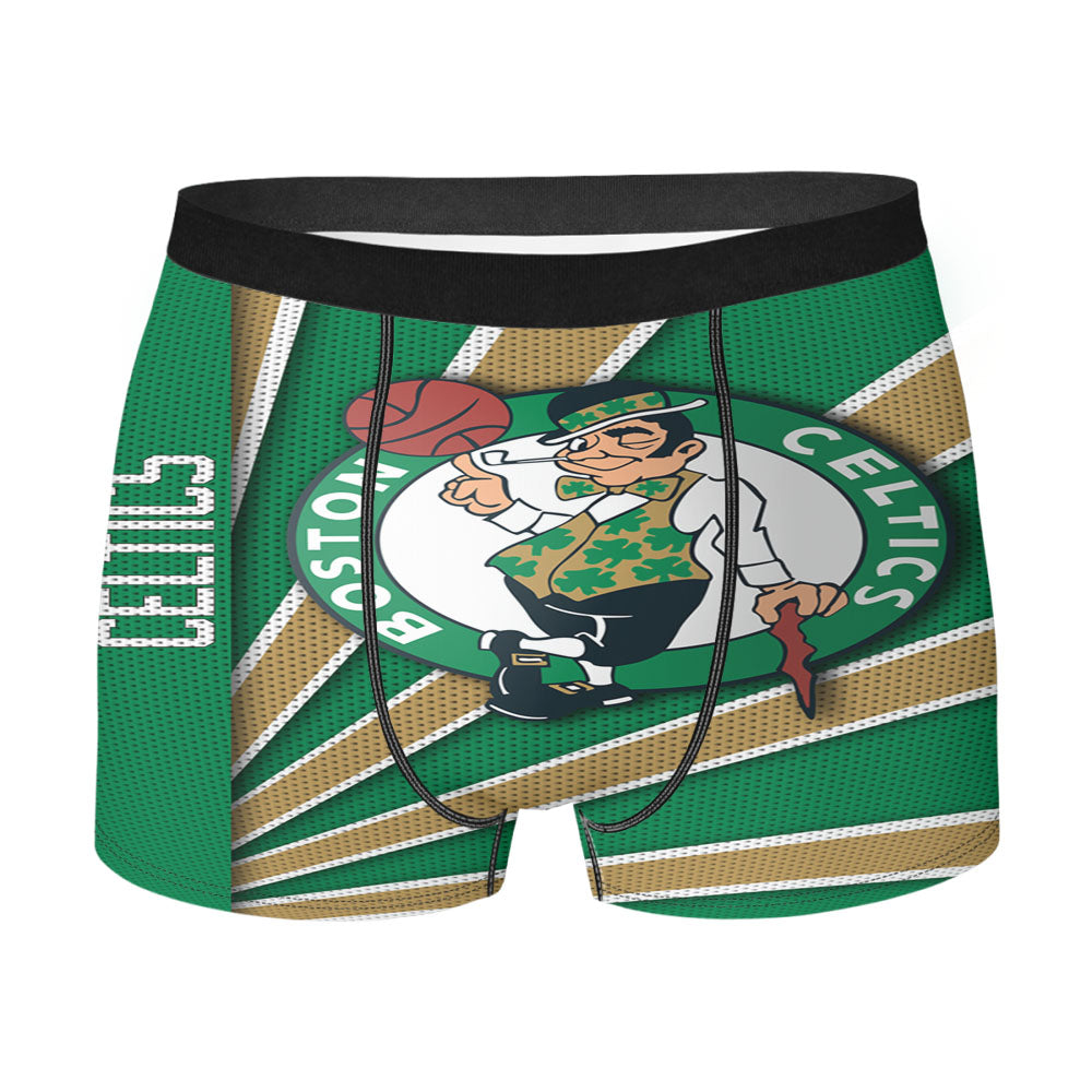 Boston Celtics Stripe Wallpaper Men'S Boxer Briefs