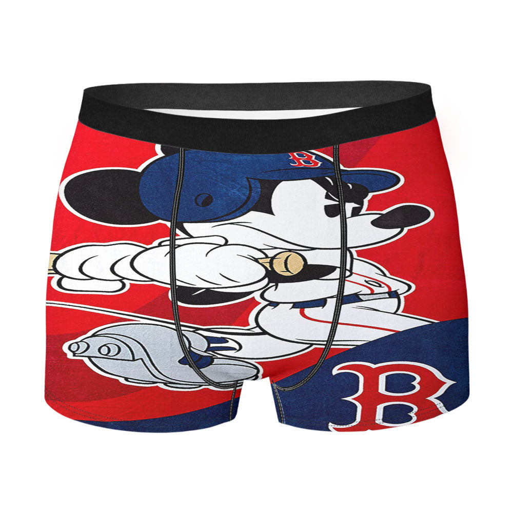 Boston Red Sox Disney Mickey Mouse Mlb Men'S Boxer Briefs
