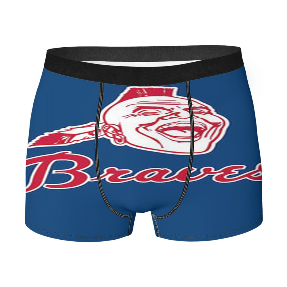 Braves Baseball Logo Blue Men'S Boxer Briefs