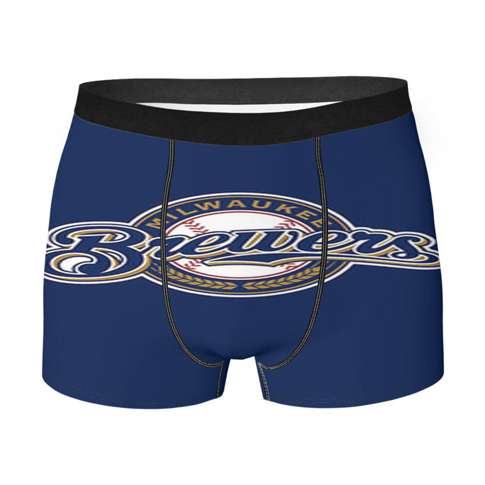 Brewers Baseball Logo Blue Men'S Boxer Briefs