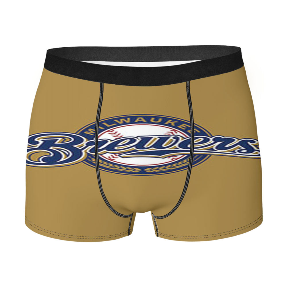 Brewers Baseball Logo Gold Men'S Boxer Briefs