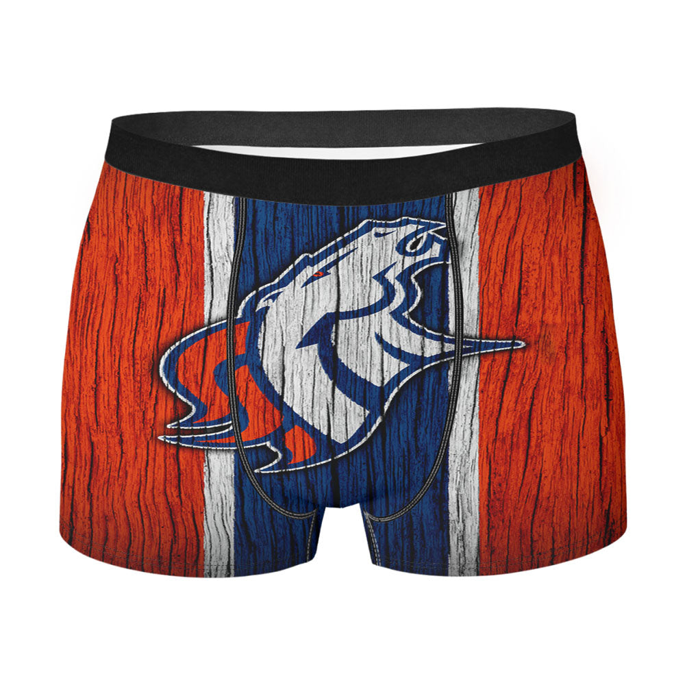 Broncos Denver Logo Wood Texture Men'S Boxer Briefs