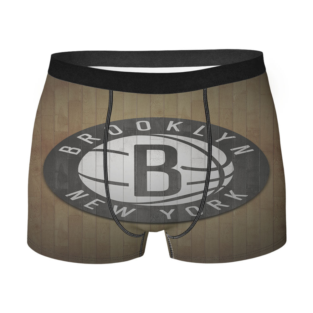 Brooklyn Nets Hardwood Men'S Boxer Briefs