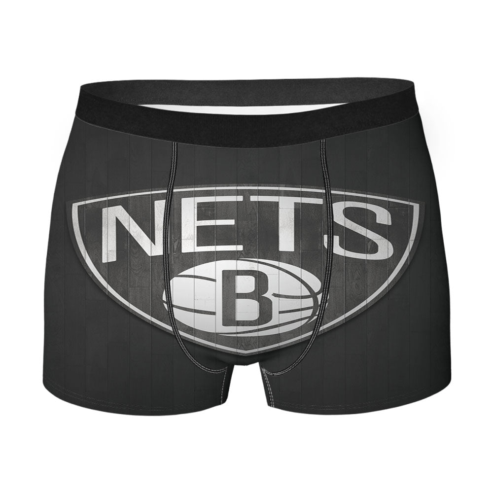 Brooklyn Nets Wood Logo Men'S Boxer Briefs