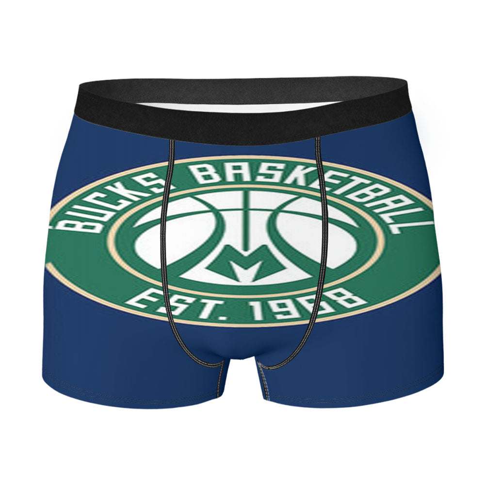 Bucks Basketball Logo Blue Men'S Boxer Briefs