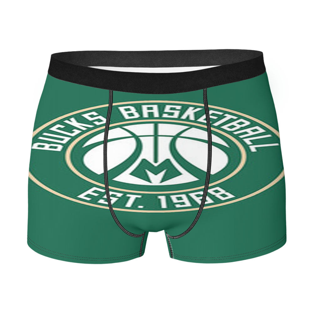 Bucks Basketball Logo Green Men'S Boxer Briefs