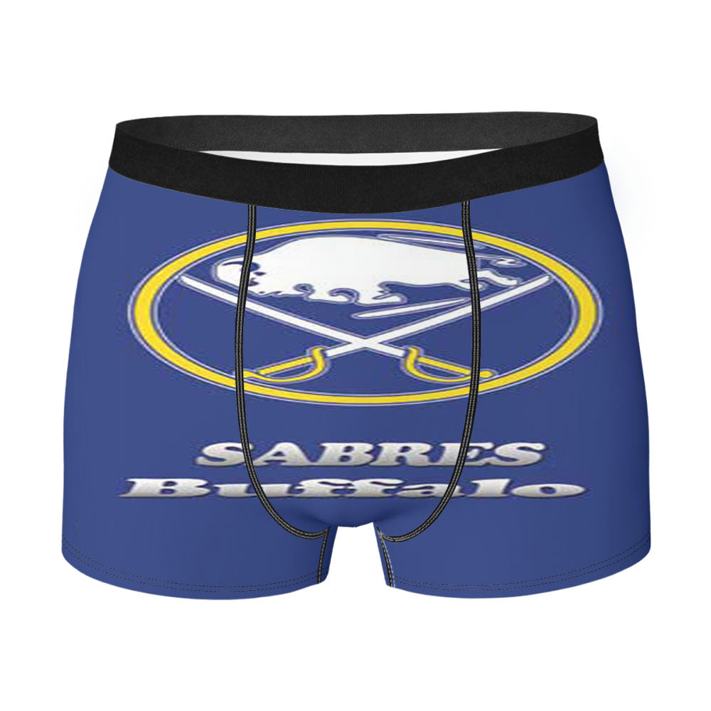 Buffalo Sabres Logo On Blue Men'S Boxer Briefs
