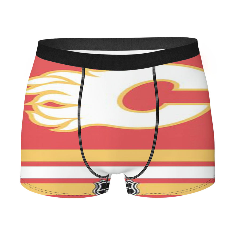 Calgary Flames Nhl Logo Men'S Boxer Briefs