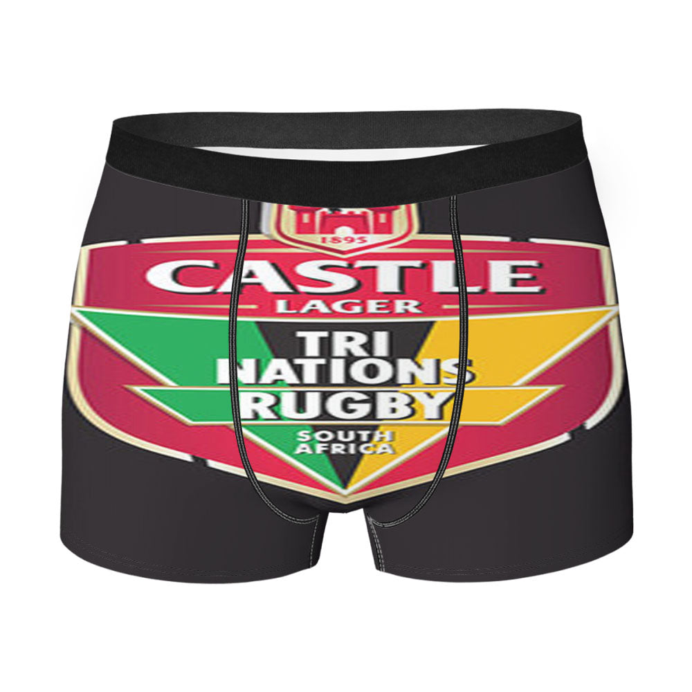 Castle Lager Tri Nations Rugby Logo Grey Men'S Boxer Briefs