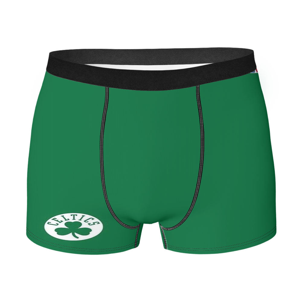 Celtics Nba Basketball Green Men'S Boxer Briefs