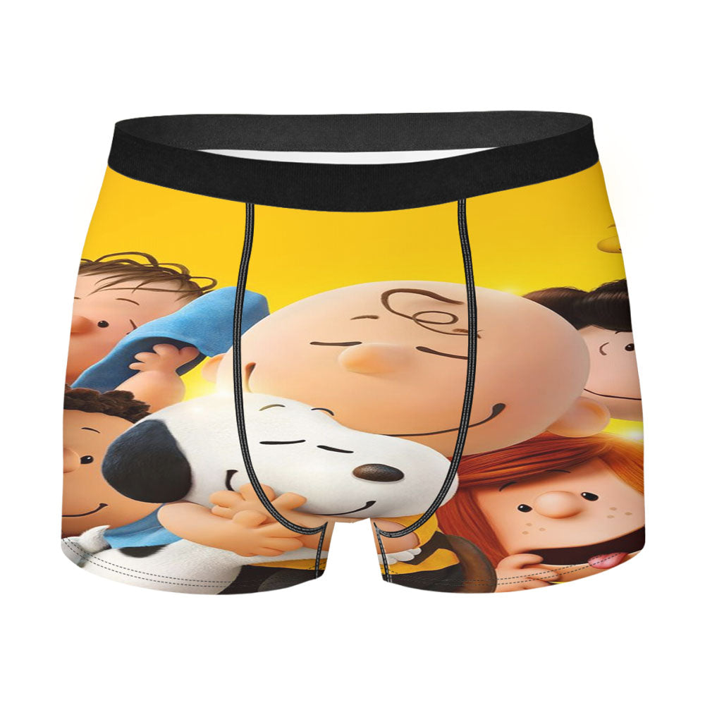 Charlie Brown And Snoopy Hugs The Peanuts Movie Poster Men'S Boxer Briefs